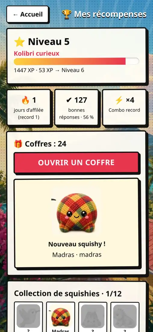 Les récompenses